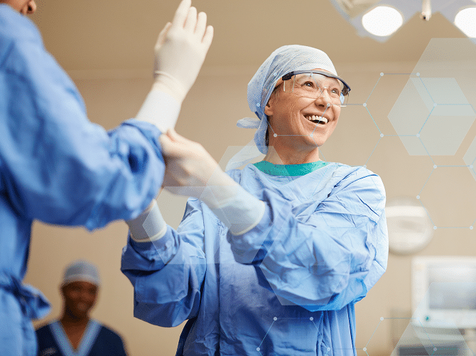 a willow doctor wearing surgical scrubs and a cap